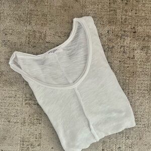 PROJECT SOCIAL T Sheer White Long Sleeve Top Size S